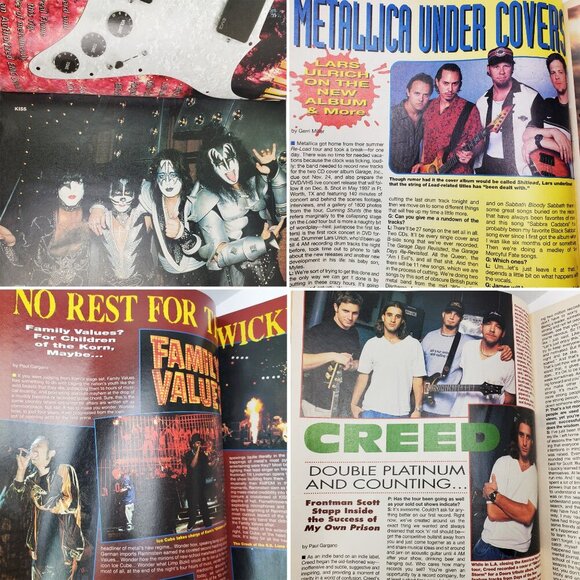 Metal Edge Magazine Vintage 1999 Metallica Korn Marilyn Manson KISS w/ Calendar - Picture 6 of 10